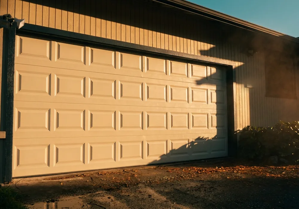 The same door back on its tracks and closed